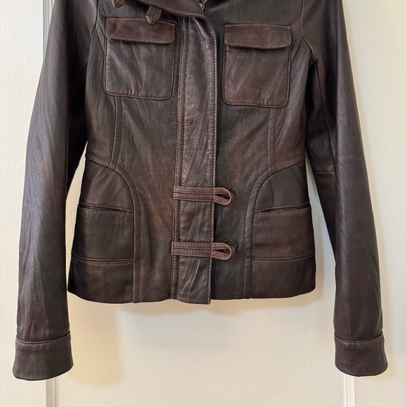 Vintage Genuine Leather Jacket In Dark Chocolate - Picture 6 of 6